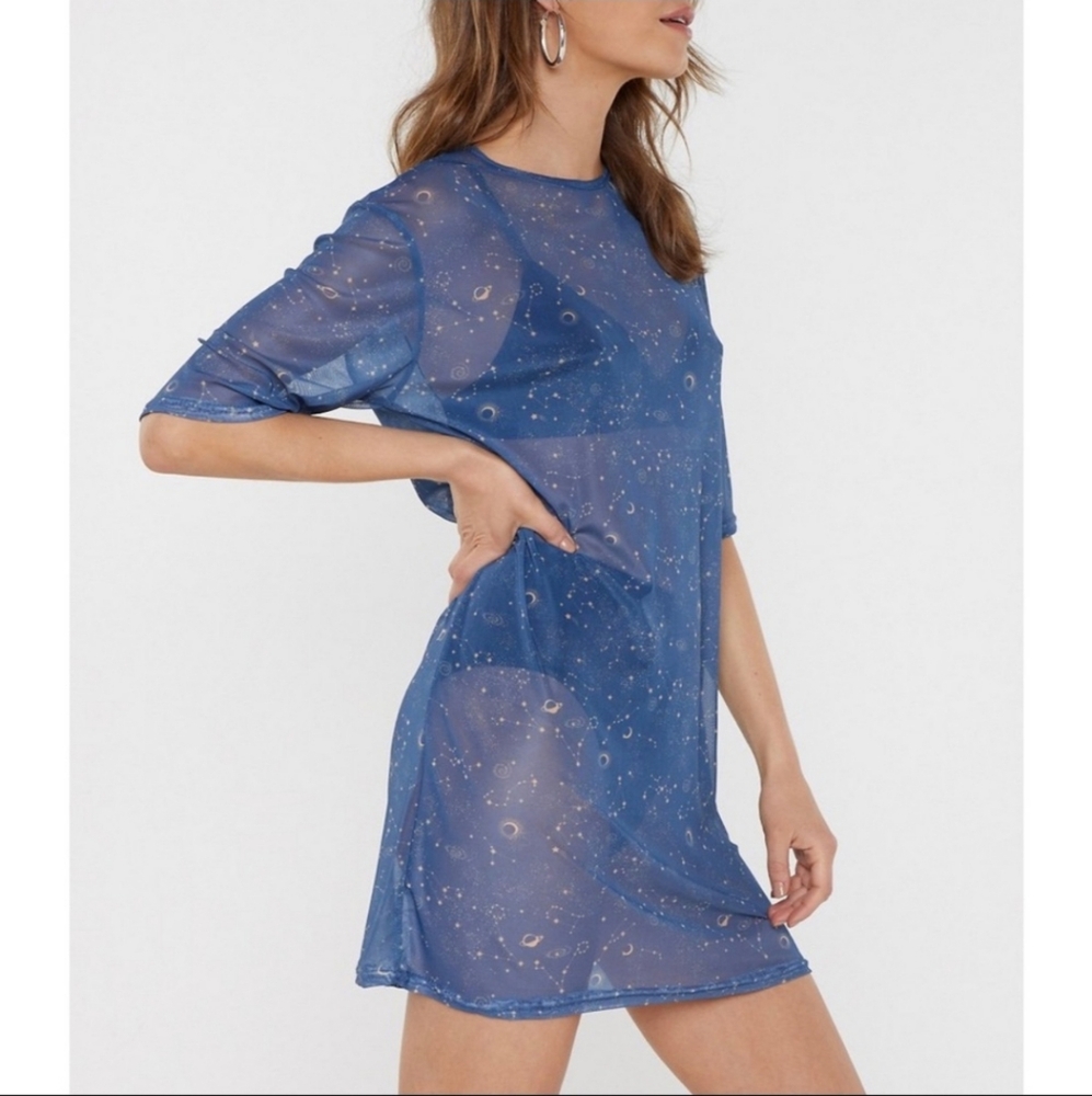 Nasty Gal - Mesh Constellation Dress
